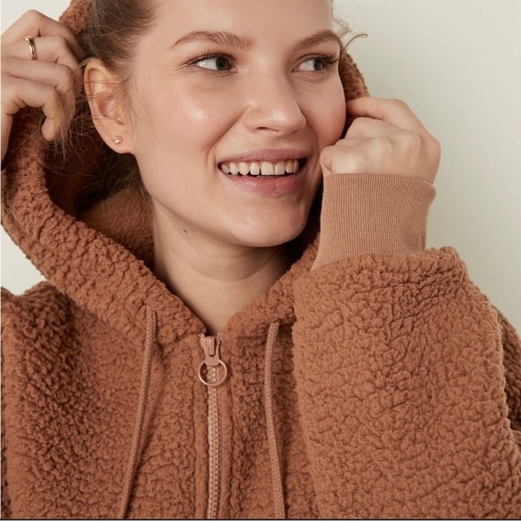 Victoria’s Secret PINK PLUSH FLEECE PULLOVER Brown Size L - Picture 3 of 10